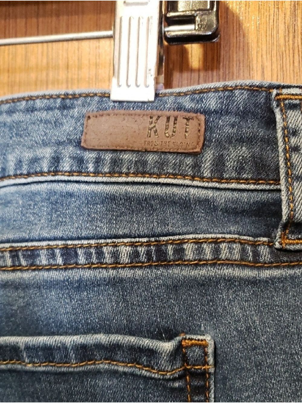 Kut from the Kloth Mid-Blue Straight Leg Jeans - Picture 7 of 8